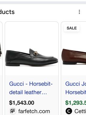 Gucci Black Leather Horsebit Loafers